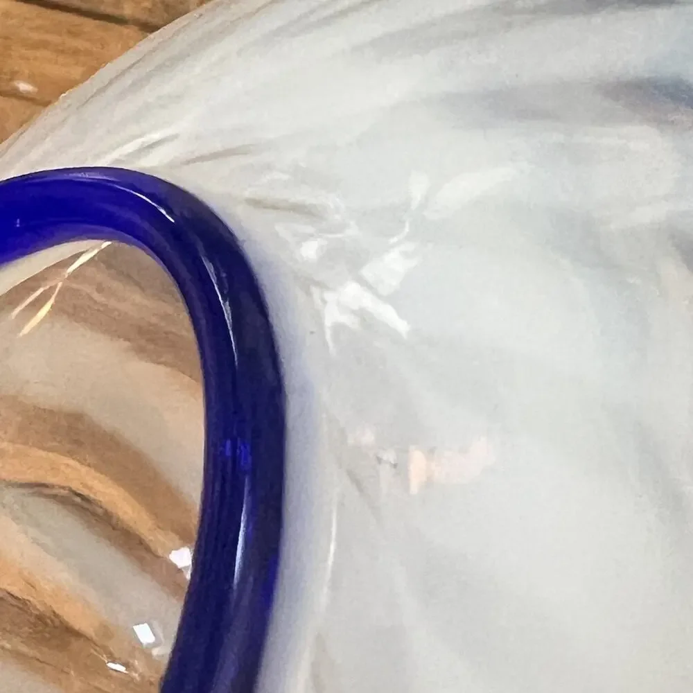 Fenton Special Rose Bowl Cobalt Blue Spiral Optic 6.5” Vintage Art Glass